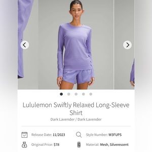 NWT size 8 Swiftly relaxed long sleeve